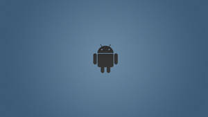 Android Robot In A Black Minimalist Background Wallpaper