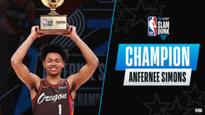 Anfernee Simons 2021 Slam Dunk Champion Wallpaper