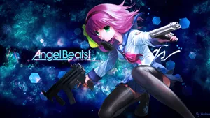 Angel Beats With Gun Wallpaper