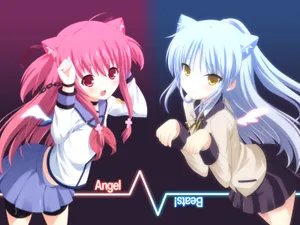 Angel Beats Yuri And Angel Wallpaper