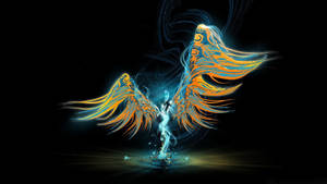 Angel Light Black Art Wallpaper