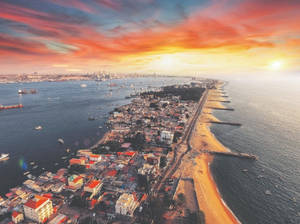 Angola Coast Sunset Wallpaper