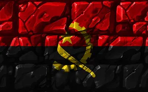 Angola Flag Brick Illustration Wallpaper