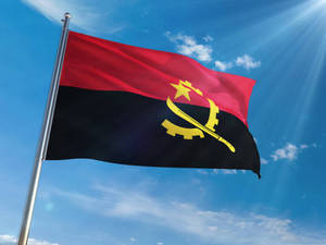 Angola Flag Low Angle Wallpaper