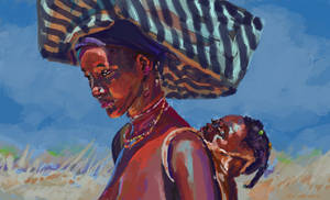 Angola Mother And Child Art Wallpaper