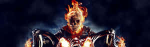 Angry Fire Skull Wallpaper
