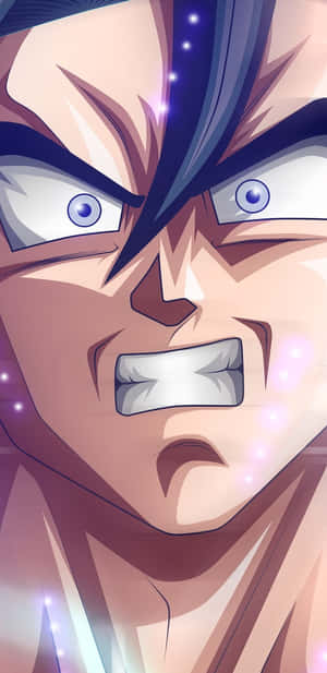 Angry Goku Ready To Let His Deadly Strength Do The Talking. Wallpaper