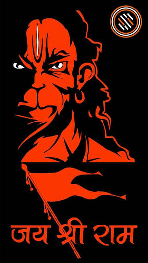 Angry Hanuman Hindu Poster Wallpaper