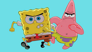 Angry Patrick Star And Spongebob Wallpaper