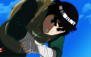 Angry Rock Lee On Air Wallpaper