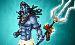 Angry Shiva Silver Trishula Wallpaper