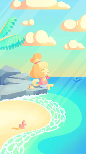 Animal Crossing Beachside Relaxation Wallpaper