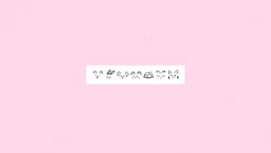 Animal Faces Aesthetic Pink Desktop Wallpaper