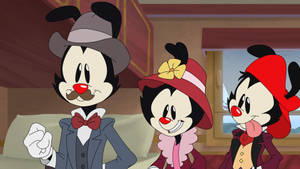 Animaniacs Warners On Train Wallpaper