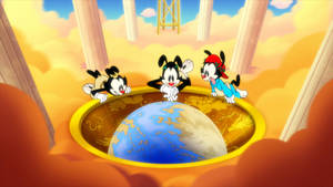 Animaniacs' Warners Staring At Globe Wallpaper