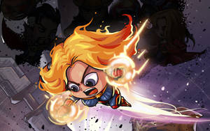 Animated Cartoon Captain Marvel Wallpaper