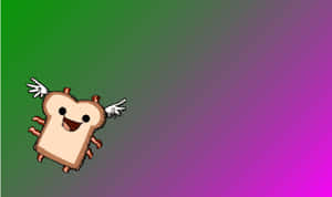 Animated Happy Toast Character Wallpaper