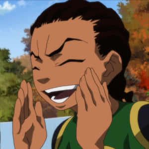 Animated Laughing Boy Expression Wallpaper