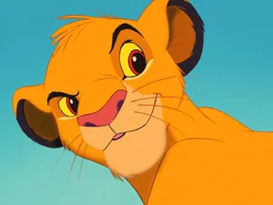 Animated Lion Cub Simba Wallpaper