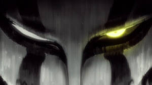 Anime Art Black And White Ichigo Mask Yellow Eye Wallpaper