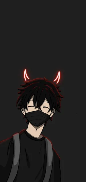 Anime Boy Dark Devil Horns Wallpaper