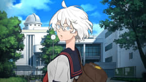 Anime Character School Setting Wallpaper