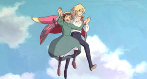 Anime Couple Howl's Moving Castle Wallpaper