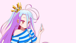 Anime Cutie Shiro Reveals Her Stripes In No Game No Life Wallpaper