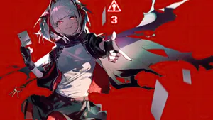 Anime Gamer Immersed In Battle Scene Wallpaper