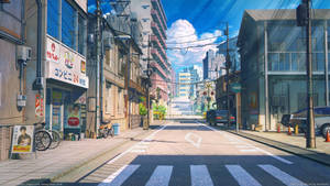 Anime Gaming Empty Street Wallpaper