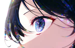 Anime Girl Galaxy Eye Closeup Wallpaper