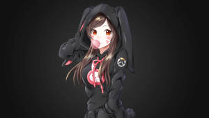 Anime Girl Hoodie D.va Wallpaper