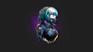 Anime Girl In A Mask Wallpaper