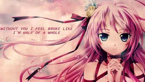 Anime Girl Pink Hair Nightcore Wallpaper