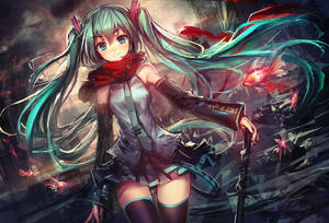 Anime Girl Vocaloid Hatsune Miku Wallpaper