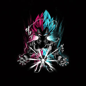 Anime Ipad Goku Pink And Teal Wallpaper