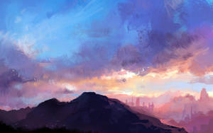 Anime Landscape Paint Art Wallpaper