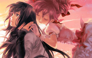 Anime Lesbian Homura Akemi Wallpaper