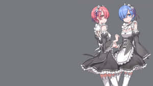 Anime Maids Wearing Thigh High Socks Wallpaper