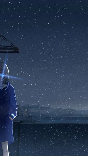 Anime Night Starry Wallpaper