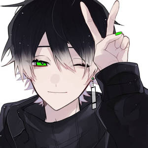 Anime Pfp Boy Peace Sign Wallpaper