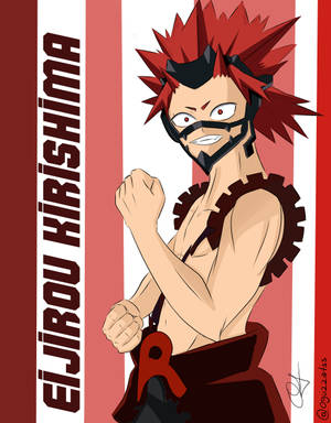 Anime Poster Of Eijiro Kirishima Wallpaper