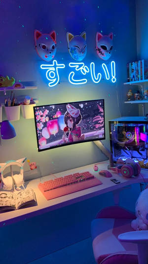 Anime Room Of Gamer Wallpaper