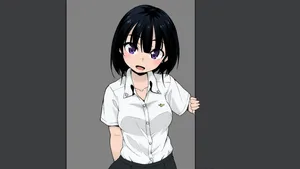 Anime School Girl Cute Short Hair Wallpaper