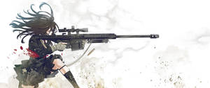 Anime Sniper Girl Shooting Wallpaper