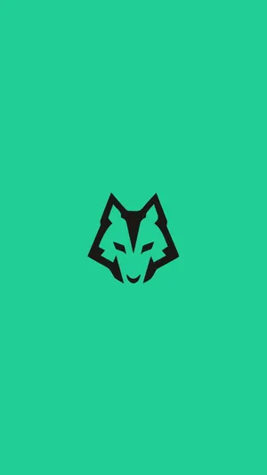 Anime Symbols Minimalist Wolf Green Aesthetic Wallpaper