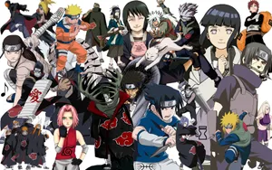 Anime Worlds Collide In A Captivating Collage Wallpaper