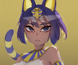 Ankha Animal Crossing With Egyptian Makeup Wallpaper