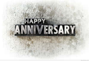 Anniversary Message On A Concrete Wallpaper