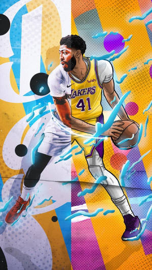 Anthony Davis Multi-colored Abstract Wallpaper